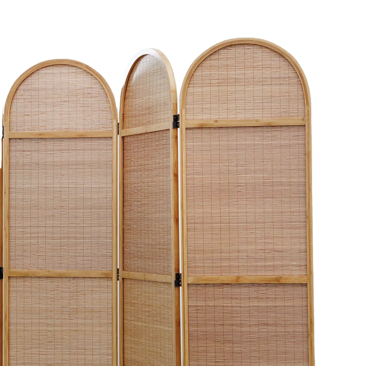 GREAT 2021 New Product 4 Panel Folding Bamboo Decorative Separation Wall Divider