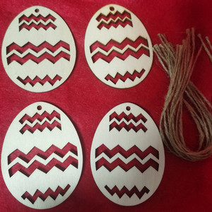 Chips di legno a forma di uovo di pasqua a forma di uovo con design personalizzato per disegnare e dipingere fette di legno solide - Product Image 6