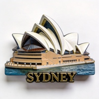 Aimants de réfrigérateur personnalisés en métal durable avec motif Merlion de Singapour, impression par transfert thermique, directement de l'usine, pour souvenirs de voyage de Singapour