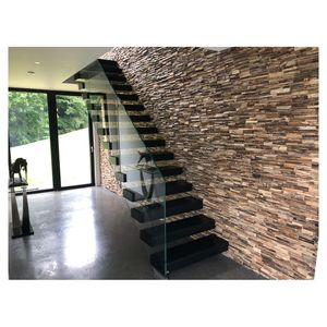 <span class=keywords><strong>Escaleras</strong></span> Rectas Modernas <span class=keywords><strong>para</strong></span> <span class=keywords><strong>Interiores</strong></span>, Barandilla <span class=keywords><strong>de</strong></span> Vidrio, Escalones <span class=keywords><strong>de</strong></span> <span class=keywords><strong>Madera</strong></span>, Escalera <span class=keywords><strong>de</strong></span> Acero, <span class=keywords><strong>Diseño</strong></span> Interior <span class=keywords><strong>para</strong></span> Casa, Villa, <span class=keywords><strong>Escaleras</strong></span> Flotantes - Product Image 6