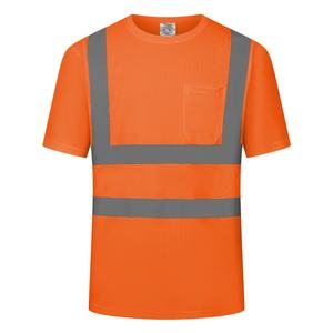 Vêtements de sécurité pour chantier, séchage rapide, été, t-shirt réfléchissant à manches courtes et combinaison de travail, vente en gros - Product Image 3