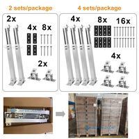 Pata de Soporte Delantera y Trasera de Aleación de Aluminio con Ajuste de Inclinación sin Escalonamientos para Sistemas de Montaje Solar