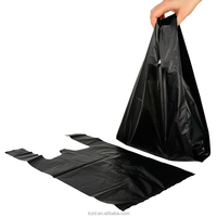 Sacs en plastique PE en vrac pour petites entreprises, sacs à t-shirts jetables, impression de logo couleur personnalisée, marquage à chaud, boutiques, cafés, magasins de cadeaux