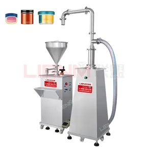 Semi-automatic Paste Filling Machine For Food Tomato Paste Cream Shampoo Cosmetic Filling Machine With Feed Hopper