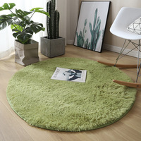 Tapis rond en peluche surdimensionné personnalisé pour la chambre à coucher, tapis moelleux et duveteux pour le salon