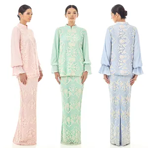 새로운 도착 의류 Abaya 두바이 2022 이슬람 여성 드레스 긴 스커트 여성 패션 Abaya Kaftan 디자인 Baju Kurung