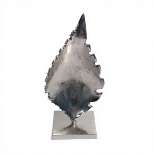 Decorative Silver Leaf Sculpture Pillar With Base Decorative Accent Object Event Supplies Cheap Price Decorative Items Hot Sell - Product Image 1