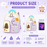 Mochila Escolar Personalizada para Niños, Ligera, Resistente al Agua, con Dibujos Animados, para Estudiantes de Primaria, con Múltiples Bolsillos