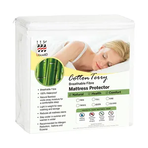 OEM Approved Premium Quality Waterproof Mattress Protector With Terry Cloth Laminated Fabric