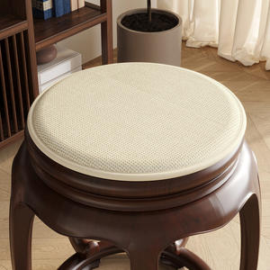 Cojín Redondo para Taburete, Color Avena, Antideslizante, Firmeza Media, Cojín para Asiento de Oficina - Product Image 4