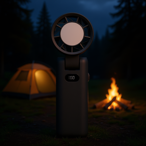 Ventilateur électrique portable avec batterie 18650, autonomie de 12h, pour camping, randonnée, camping-car, hôtel, moteur DC, design sans pales - Product Image 2