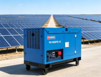 Générateur diesel silencieux portable YuChai YC15GFS-3 15 kW pour usage industriel 20 kVA max, groupe électrogène V-Twin AVR, grand réservoir de 26 L, démarrage électrique