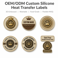 Écusson tissé personnalisé avec emblème couronne, patch en silicone, transfert thermique, logo 3D doré pour casquette, marque privée, sans frais de moule, 100m
