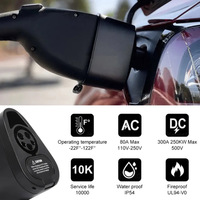 CCS1 et J1772 Combo Chargeur Rapide Connecteur Tesla 80A AC 300A 250KW DC Chargeur Rapide 2in1 CCS1 & J1772 vers TPC Tesla EV Adaptateur