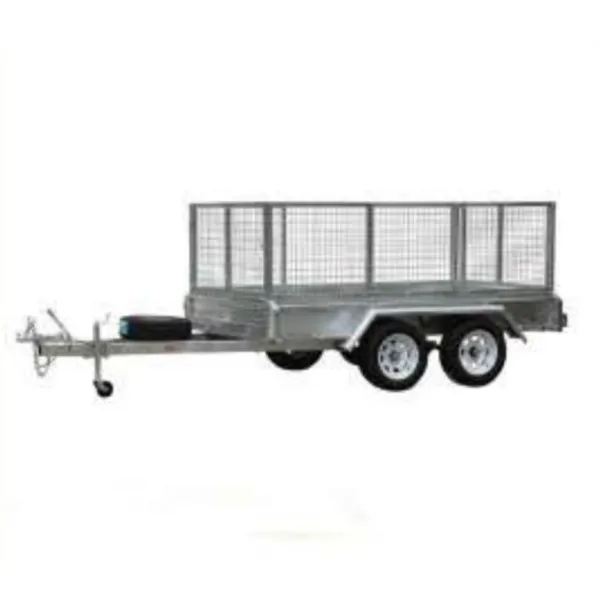 8*5 Heavy duty Hot Dipped Galvanized Farm Tandem Cargo Box Trailer with Cage for sale