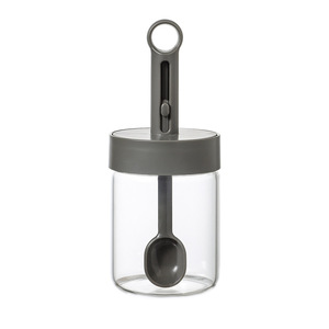 Tarro de especias de vidrio de borosilicato alto con cuchara y tapa hermética, contenedor doméstico para condimentos sólidos - Product Image 5