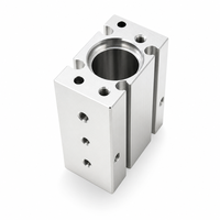 Accessoires de Cylindre Pneumatique en Alliage d'Aluminium CNC Personnalisés, Pièces en Aluminium Usinées CNC avec Services de Tournage et de Fraisage