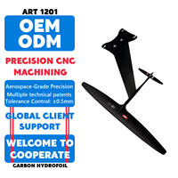 Meilleure Vente 2026 GY ART 1201 Kit de Wingfoil en Fibre de Carbone Hydrofoil, Planche de Foil, Accessoires de Surf, Pump Foil Noir 1291cm²