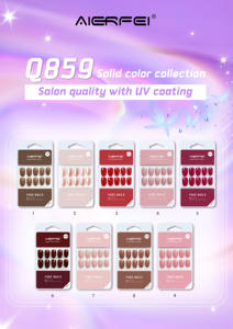 أظافر بلاستيكية عارية وردية اللون تُضغط على الأظافر ، أظافر اصطناعية طبيعية مزيفة بالجملة ، بائع الجملة ، أظافر اصطناعية بتأثير طلاء جل مع علامات غراء - Product Image 6