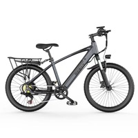 Vélo de montagne électrique 26 pouces pour adultes, moteur arrière 48V, cadre en acier haute teneur en carbone, freins à disque