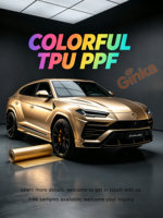 Film de protection TPU PPF couleur or champagne métallique liquide, auto-réparant, anti-rayures, épaisseur 7,5 mil, résistant aux graviers, hydrophobe, qualité supérieure