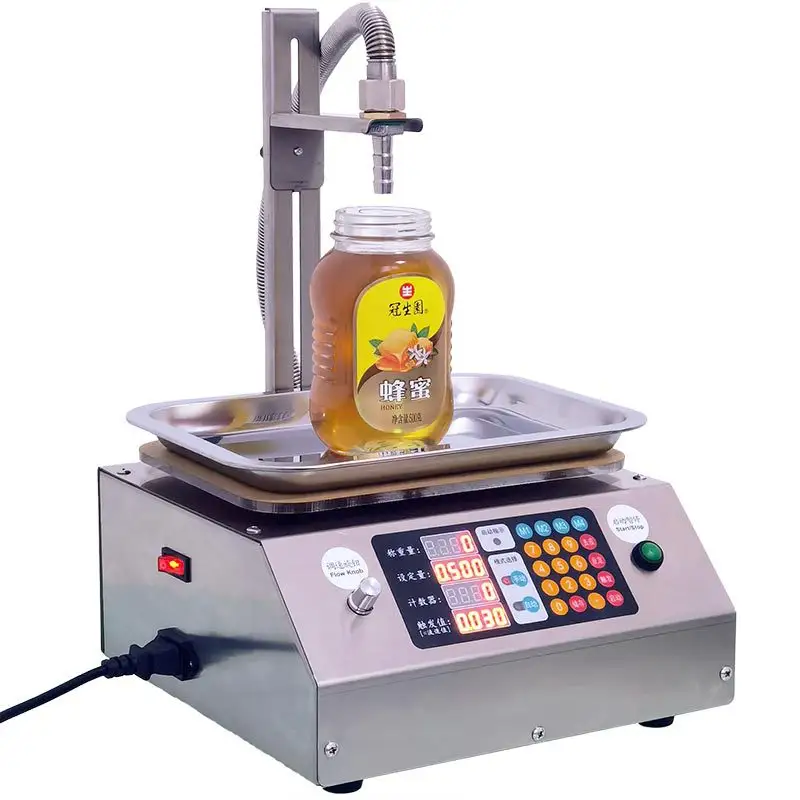 Электрическая машина для розлива настольная шестеренчатая помпа наполнители паста масло арахисовое масло Tahini машина для розлива медовых бутылок