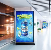 Écran tactile en verre transparent hd 1080p, support de sol, affichage publicitaire lcd 55 pouces, panneau lcd 32 pouces, kiosque lcd
