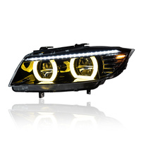 Feux avant à LED AKD pour BMW E90 avec lentille de projecteur laser 2004-2009 E91 320i 325i 330i, blanc et jaune, DRL et feux de route