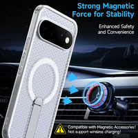 Funda Magnética para Teléfono con Rejilla de Panal de Abeja, Soporte Vertical Oculto, Antigolpes, Antihuellas, para Google Pixel 11 10 Pro XL