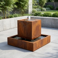 Fontaine murale d'extérieur en acier Corten résistant au feu et écologique pour mariage, rideau de pluie, 110-230V, sur mesure