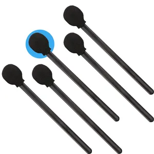 50pcs Lint Free Black Handle Round Lollipop Foam Tip Cleanroom Swab Suppliers