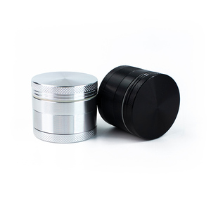 63 mm Customized Black Zinc Aluminum Alloy Tobacco <b>Grinder</b> 4 Part Large <b>Herb</b> <b>Grinder</b> - Product Image 2