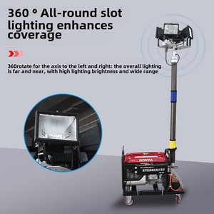 Automatic Lift Mobile <strong>LED</strong> Moon Lamp Work <strong>Light</strong> Set IP65 Construction <strong>LED</strong> <strong>Light</strong> <strong>Tower</strong> with Flood Control for Construction Sites - Product Image 2