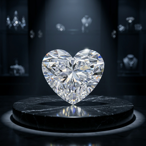 Diamant en forme de cœur de 0,90 CT, cultivé en laboratoire, certifié IGI, couleur D, clarté VS1, taille excellente, HPHT CVD, pour bijoux - Product Image 3