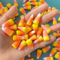 Breloques en résine 3D, maïs sucré réaliste 25 mm, breloques bonbons d'Halloween pour bijoux, porte-clés, pendentifs, fournitures pour slime, loisirs créatifs
