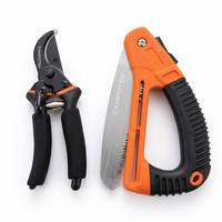 Juego de Herramientas de Jardinería Profesional SK-5, Tijeras de Podar de Acero con Alto Contenido de Carbono y Sierra Plegable para Recortar Ramas de Huertos