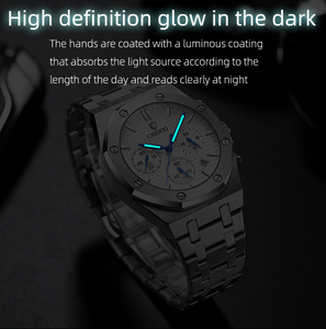 Mode affaires montres haut de gamme montre à Quartz hommes poignet en acier inoxydable étanche montre homme relojes montre-bracelet Orologio - Product Image 5