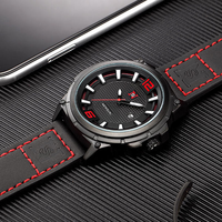 Montre-bracelet à quartz pour homme NS Never Stop N905, nouvelle montre sportive étanche avec bracelet en cuir, date automatique et aiguilles lumineuses