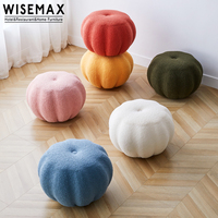 WISEMAX meubles canapés de salon petit tabouret ottoman rond décoration de maison pouf rond moderne pouf pouf pouf paresseux citrouille