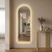 Miroir mural moderne pour hôtel, miroir de salon sur pied avec éclairage LED, miroir de vanité avec lumière