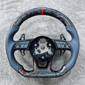 Volant en fibre de carbone pour <span class=keywords><strong>Audi</strong></span> B9 A1 A3 A4 A5 A6 C6 C7 A7 A8 <span class=keywords><strong>RS</strong></span> R8 RS3 C7 Q4 Q5 Q7 S3 S5 S6 S7 RS4 RS5 8V B8 S4 Q3 Q8 TT - Product Image 3