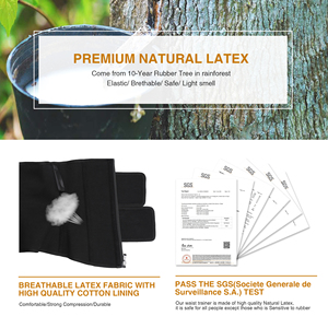 PROMO HEKSIN Sabuk Pelangsing Perut Wanita dengan Logo Kustom, Resleting Depan, Bahan Lateks - Product Image 5