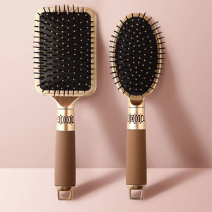 Bán Buôn Tùy Chỉnh Riêng Logo ABS Deluxe Mạ Vàng Tóc Bàn Chải Thiết Lập Phổ Biến Châu Âu Chống-Rối Matte Lược Bàn Chải Tóc Thiết Lập - Product Image 2