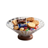 Bandeja de Frutas para Sala de Estar, Mesa de Centro, Novo Modelo, Cesto de Vidro, Prato de Servir para Doces, Frutas Secas e Petiscos, Comércio Exterior