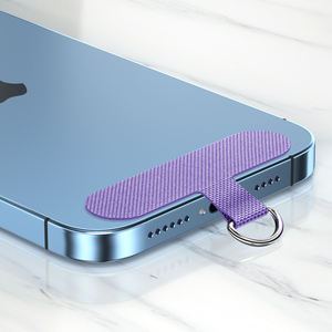 Coussinet de cordon universel durable en tissu Oxford avec clip arrière anti-perte avec logo personnalisé pour la fixation de la chaîne des téléphones mobiles - Product Image 1