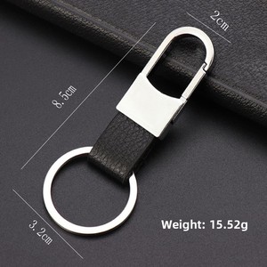 <span class=keywords><strong>Portachiavi</strong></span> in metallo con cinturino in pelle-moderno anello per auto minimalista da uomo, regali promozionali <span class=keywords><strong>aziendali</strong></span> - Product Image 3