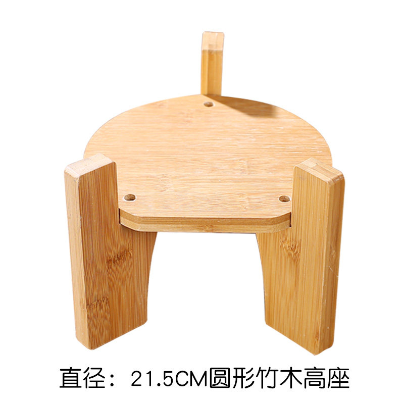 Base rotonda alta in bambù da 215 cm