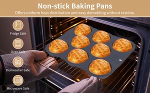 Moule à pain en silicone antiadhésif à 8 cavités pour <span class=keywords><strong>hamburger</strong></span> moules à <span class=keywords><strong>hamburger</strong></span> perforés pour la cuisson de petits pains faits <span class=keywords><strong>maison</strong></span> - Product Image 5