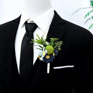 Boutonnière <span class=keywords><strong>de</strong></span> boda estilo coreano, broche para novio y <span class=keywords><strong>novia</strong></span>, corsage <span class=keywords><strong>de</strong></span> muñeca, ramo para padrino y dama <span class=keywords><strong>de</strong></span> honor, flor <span class=keywords><strong>de</strong></span> solapa artificial para <span class=keywords><strong>padres</strong></span> y familiares - Product Image 3