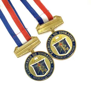 Medallas deportivas de alta calidad personalizadas de oro, plata y bronce